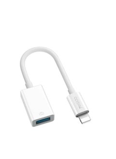 GS10 بلاستيك لقارئ بطاقات ذاكرة فلاش USB من Lightning إلى محول USB OTG لأجهزة iPhone