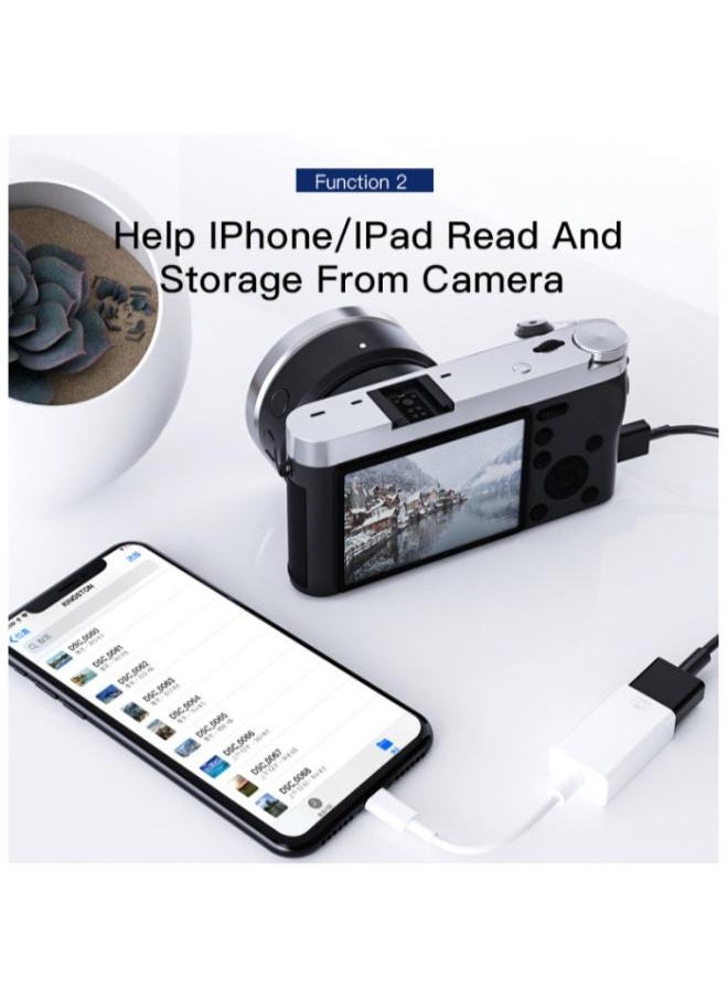 يسيدو - GS10 بلاستيك لقارئ بطاقات ذاكرة فلاش USB من Lightning إلى محول USB OTG لأجهزة iPhone - Image 1