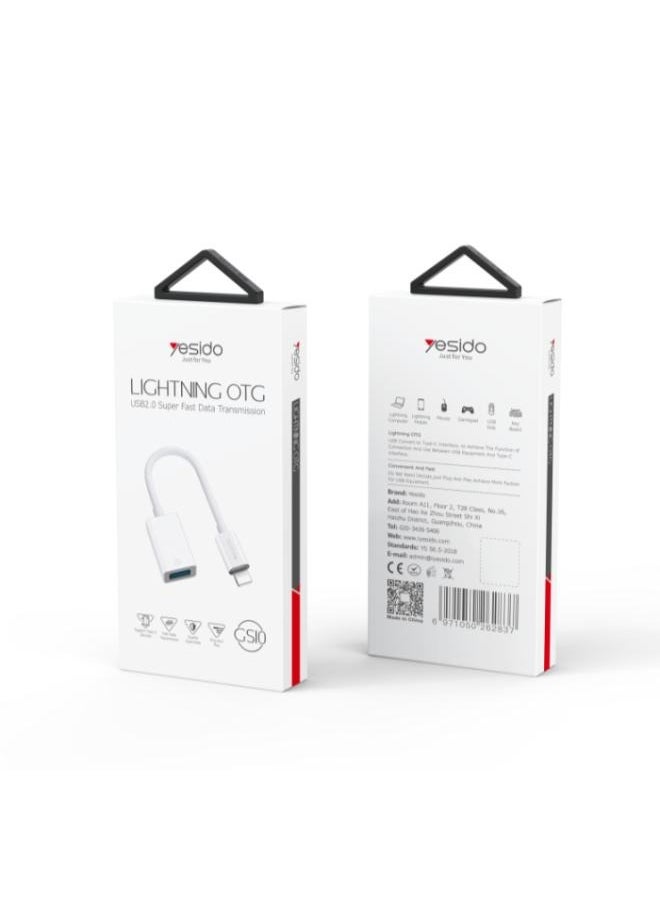 يسيدو - GS10 بلاستيك لقارئ بطاقات ذاكرة فلاش USB من Lightning إلى محول USB OTG لأجهزة iPhone - Image 1