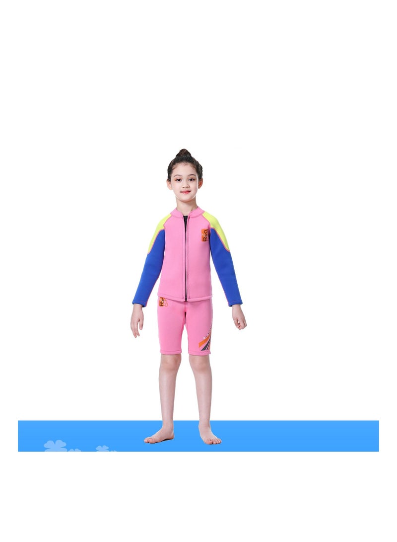 Loquat Children's Warm Long Sleeved Shorts Diving Suit - Image 1