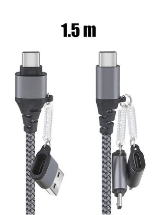 كابل بيانات خط الطاقة 3 في 2 من النوع C موصل Micro USB كابل نقل بيانات الشحن السريع بطول 1.5 متر - pzsku/ZEB8820B239DAAE73C92CZ/45/1750405086/46846acc-444d-4ae1-8e94-4537e6a2d224