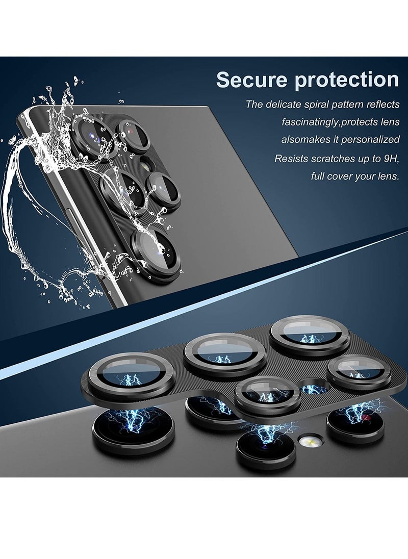 Raxoom 2-Pack for Samsung Galaxy S22 Ultra 5G Lens Protector, Premium Tempered Glass Glitter Diamond Metal Camera Lens Protector - Image 3