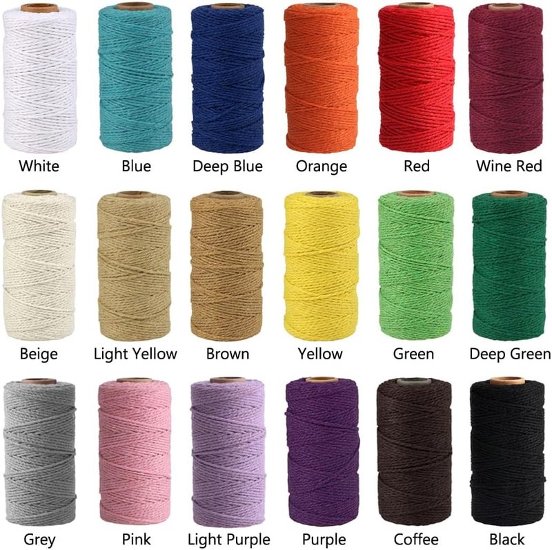 FLIPPED (109 Yards/1.5mm/35 Colors Optional) Cotton Baker Twine DIY Craft Macramé Natural Cotton Rope Craft Making Knitting Cord String Rope DIY Wedding Decor Supply Christmas Wrapping(Pink)… - Image 2