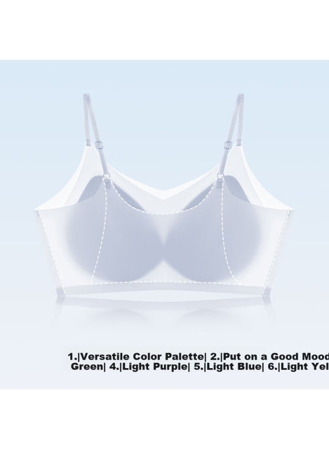 Liberal Free Series Women's Bra Underwear Bra 7a Antibacterial Summer Ice Silk Cool Feeling Seamless Vest-style Air-conditioned Clothing Breathable Adjustable - Image 5