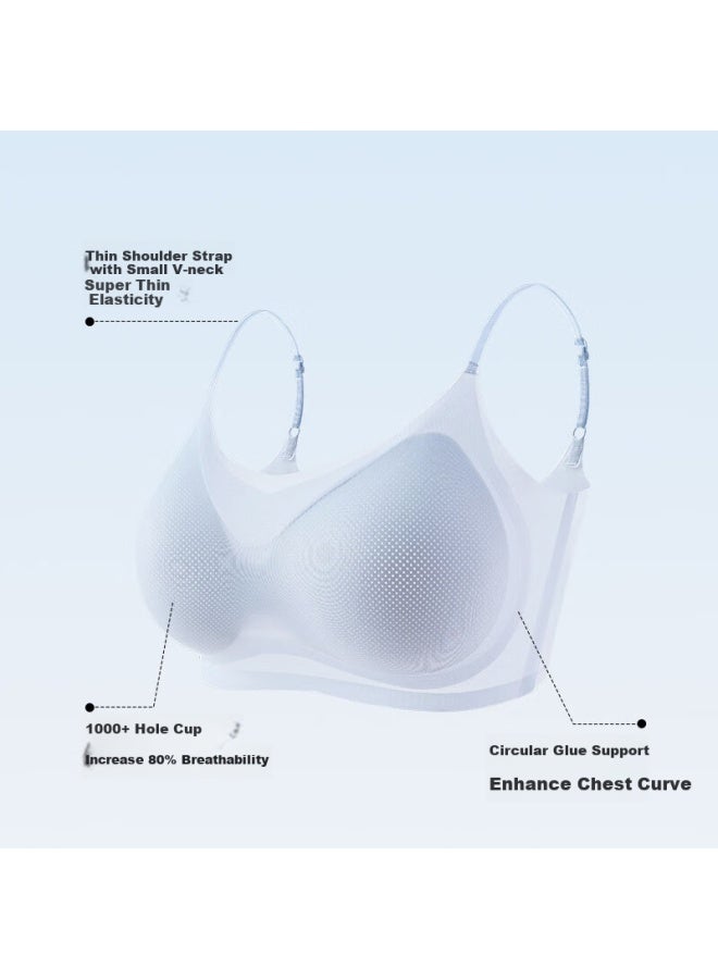 Liberal Free Series Women's Bra Underwear Bra 7a Antibacterial Summer Ice Silk Cool Feeling Seamless Vest-style Air-conditioned Clothing Breathable Adjustable - Image 3