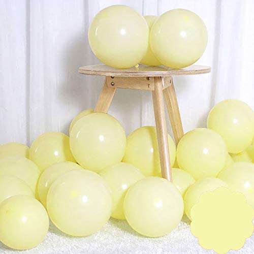 Brontothere Pastel Yellow Balloons 12 inch 50pcs Latex Party Balloons Baby Shower Helium Balloons Yellow Birthday Balloon - Image 1