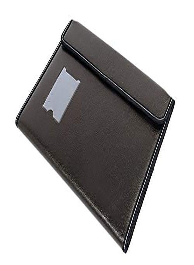 TULMAN PU Leather Professional File Folder 20 Sleeves File Folders for Certificates, Documents Holder for Men and Women- Dark Brown - Image 1