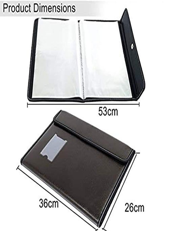 TULMAN PU Leather Professional File Folder 20 Sleeves File Folders for Certificates, Documents Holder for Men and Women- Dark Brown - Image 2
