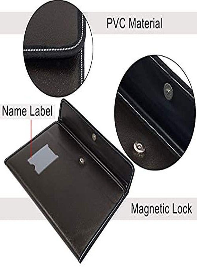 TULMAN PU Leather Professional File Folder 20 Sleeves File Folders for Certificates, Documents Holder for Men and Women- Dark Brown - Image 3