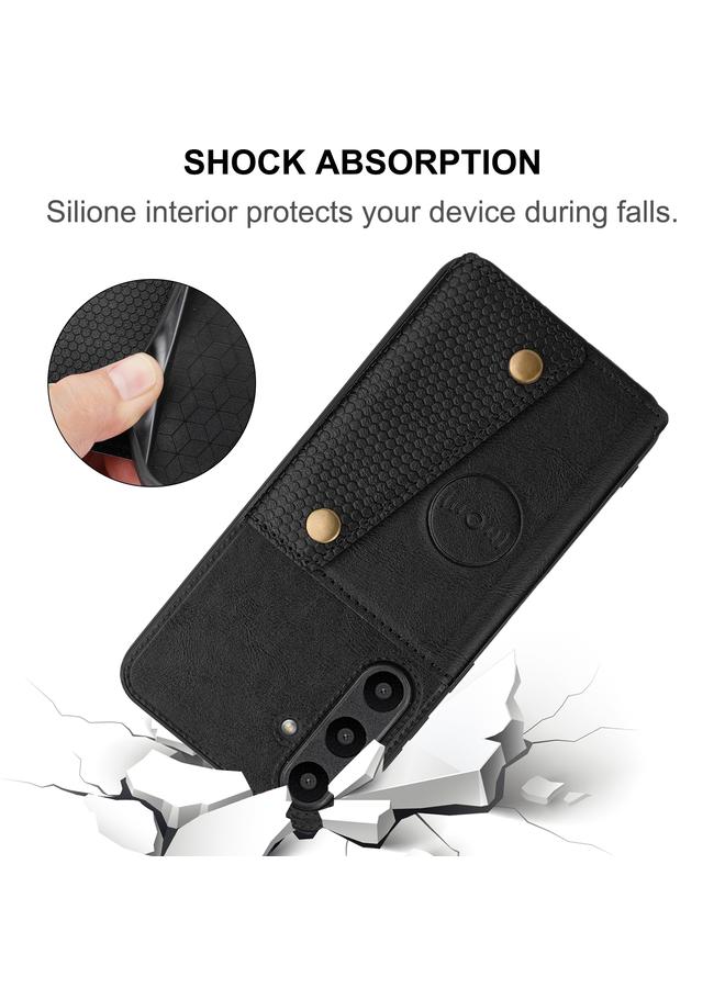 S-TOP Case For Samsung Galaxy S24 FE 5G Double Buckle Card Slots Magnetic Phone Case - Image 5