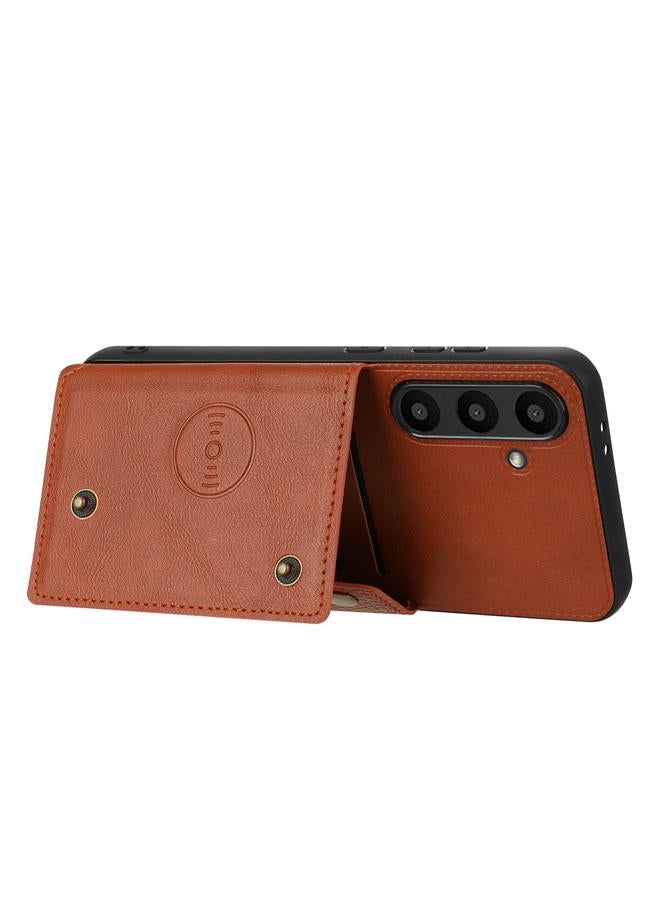 S-TOP Case For Samsung Galaxy S24 FE 5G Double Buckle Card Slots Magnetic Phone Case - Image 4