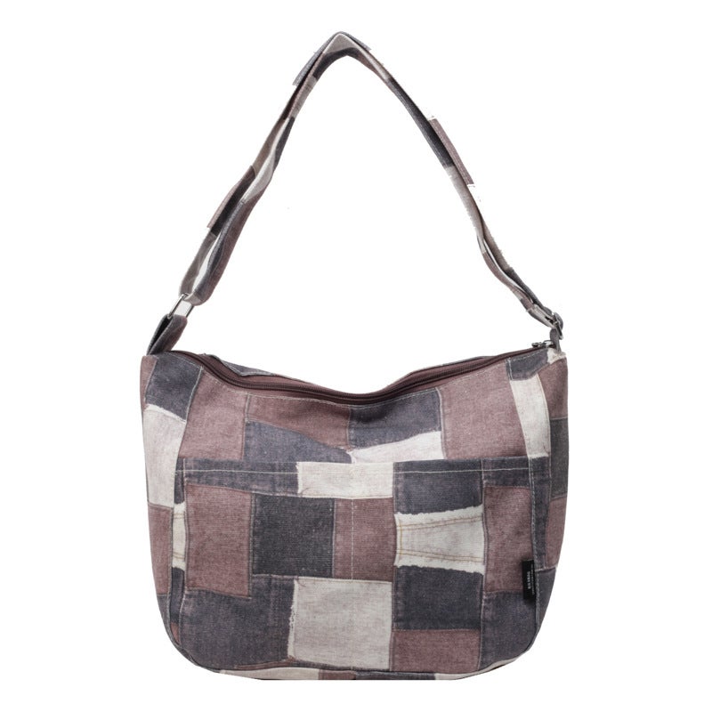 Crossbody Bag Women'S Niche Large Capacity Commuter All-Match Shoulder Bag Fashion Contrast Color Tote Bag Trendy - Image 1