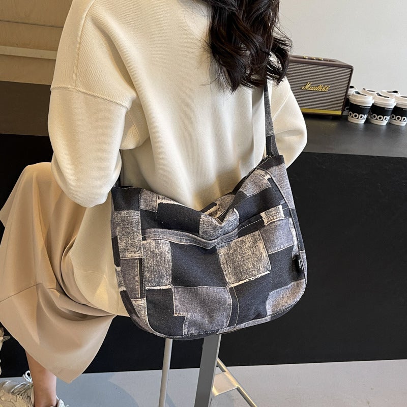 Crossbody Bag Women'S Niche Large Capacity Commuter All-Match Shoulder Bag Fashion Contrast Color Tote Bag Trendy - Image 4