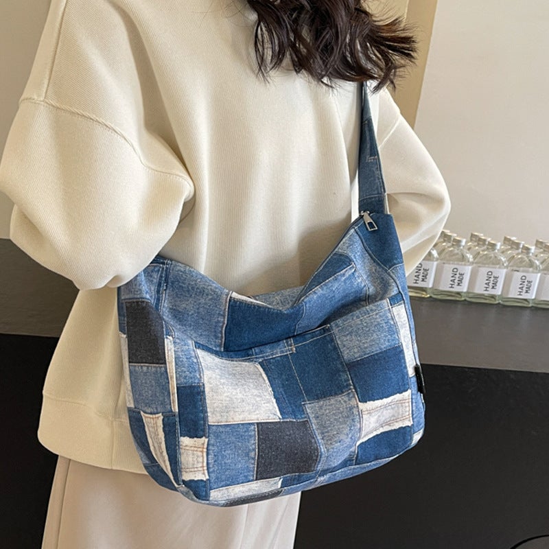 Crossbody Bag Women'S Niche Large Capacity Commuter All-Match Shoulder Bag Fashion Contrast Color Tote Bag Trendy - Image 2