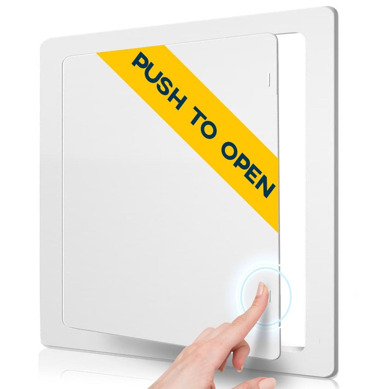 Access Panel for Drywall 12 x 12 inch Push to Open Latch Wall Hole Cover Access Door Plumbing Heavy Durable Plastic White