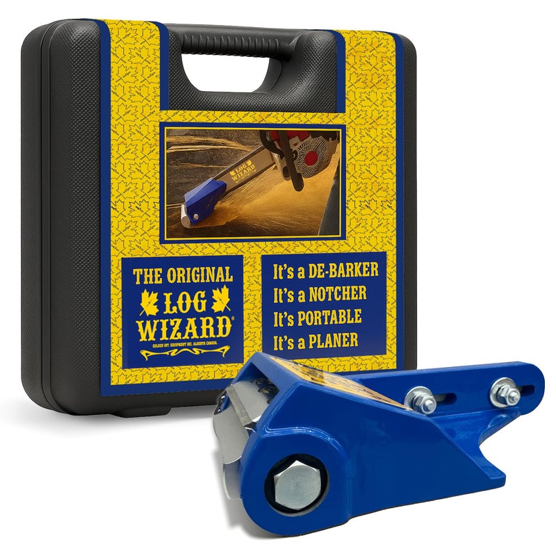 Log Wizard Chainsaw Debarker Tree Bark RemovaL Tool Universal Debarking Tool for Logs with Case