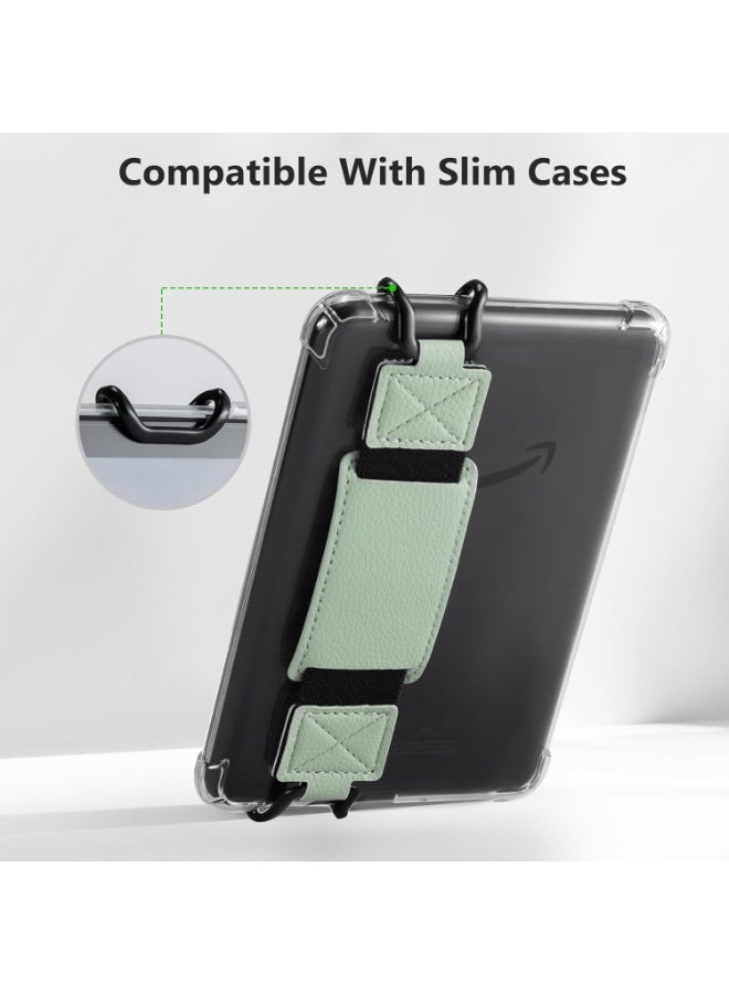 Security Hand Strap for 6-7.5"  Readers Fire Tablet -/Kobo/Voyaga/Lenovo/Sony E-Book Tablet, High-Elasticity Versatile Hand Strap Lightweight Finger Grip Holder, Agave Green - Image 4