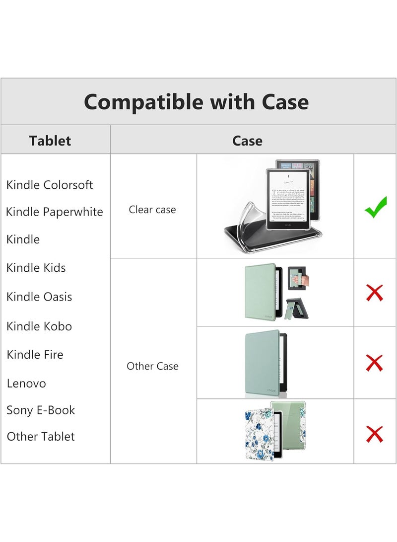 Security Hand Strap for 6-7.5"  Readers Fire Tablet -/Kobo/Voyaga/Lenovo/Sony E-Book Tablet, High-Elasticity Versatile Hand Strap Lightweight Finger Grip Holder, Agave Green - Image 2