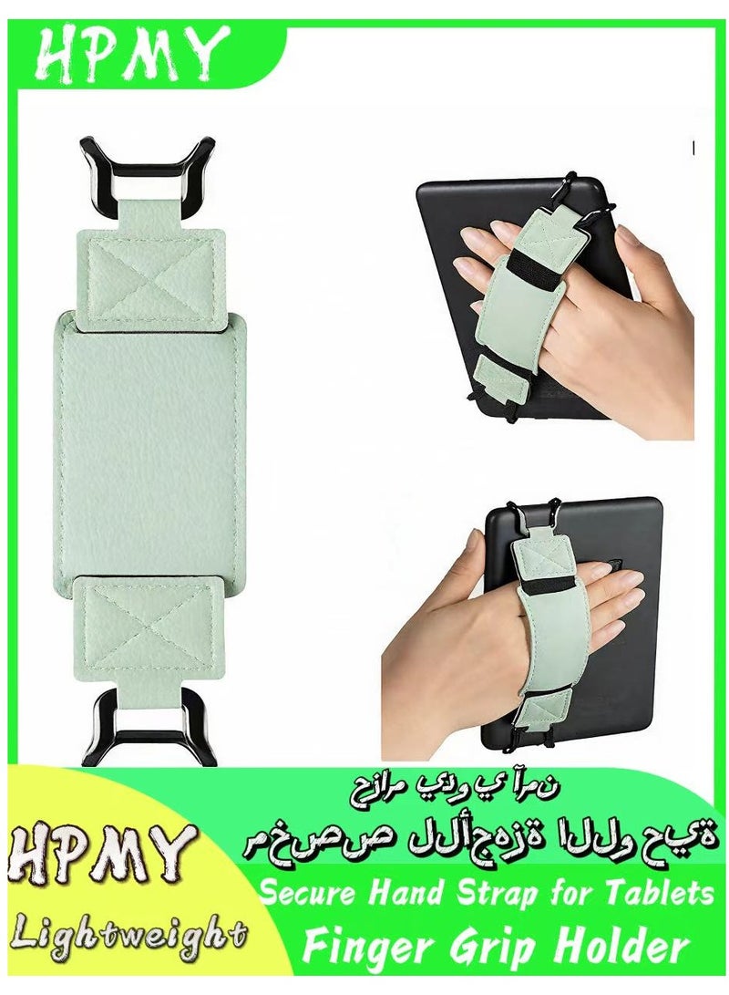 Security Hand Strap for 6-7.5"  Readers Fire Tablet -/Kobo/Voyaga/Lenovo/Sony E-Book Tablet, High-Elasticity Versatile Hand Strap Lightweight Finger Grip Holder, Agave Green - Image 1