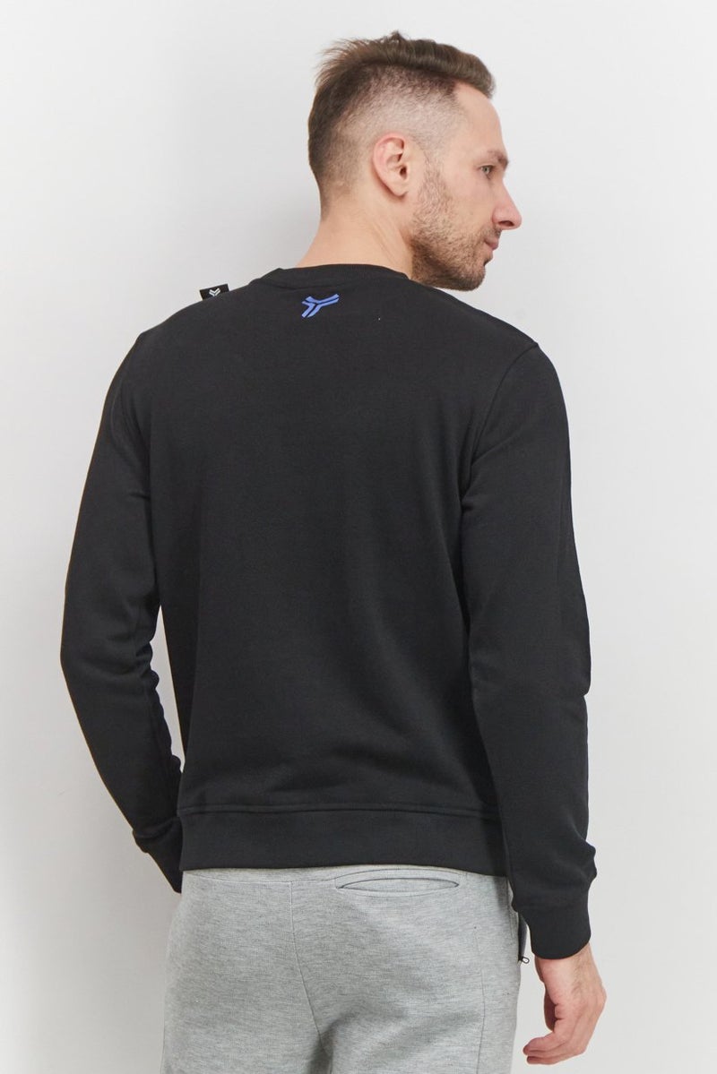 JOHN RICHMOND Men Sportswear Fit Crew Neck Graphic Sweatshirt, Black - Image 4