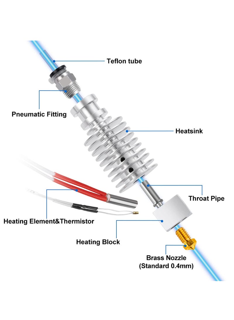 استبدال رأس الطباعة ثلاثي الأبعاد لـ Vyper، Kobra Max، Kobra Plus مع Volcano V5 J Head، فوهة نحاسية عالية الجودة، كرتش سيراميك بقوة 40 واط و24 فولت، يدعم الطباعة بسرعة عالية - Image 5