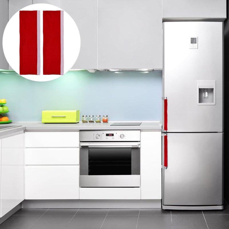 Hemobllo 2pcs Refrigerator Handle Cover Set Refrigerator Handle Cover Set for Kitchen and Household Use - Image 2