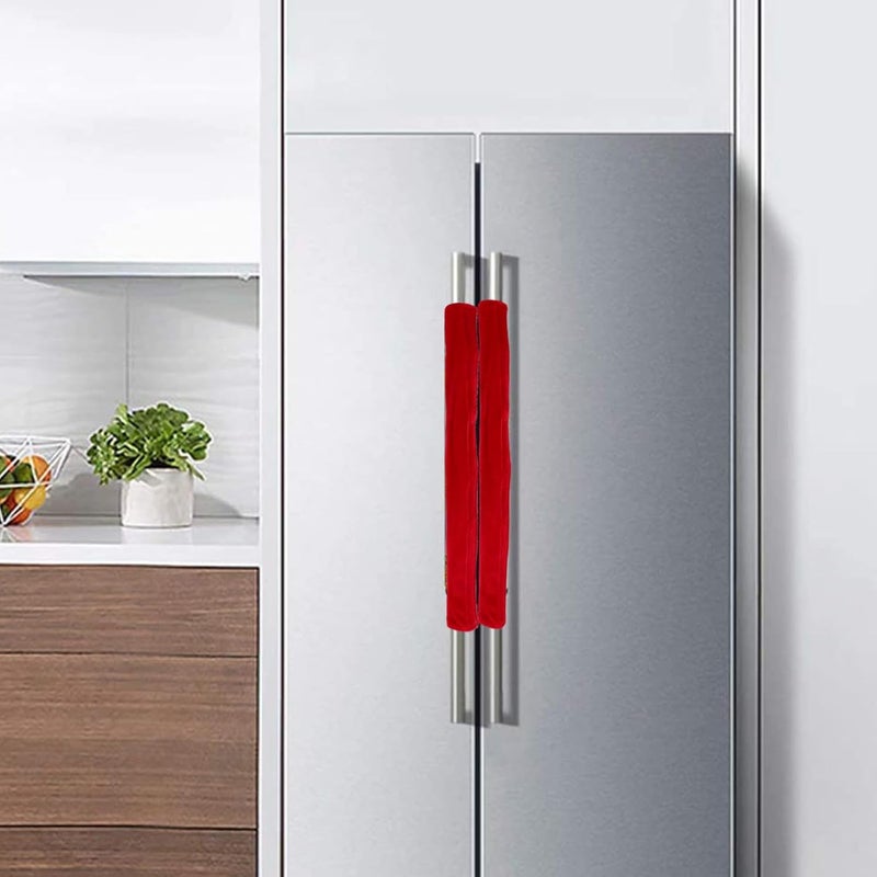 Hemobllo 2pcs Refrigerator Handle Cover Set Refrigerator Handle Cover Set for Kitchen and Household Use - Image 5