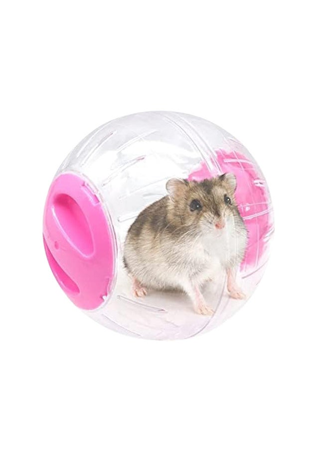 Neostyle Hamster Exercise Ball, Hamster Cage Accessories Transparent Hamster Sports Ball Running Hamster Wheel(Pink)  - Image 1