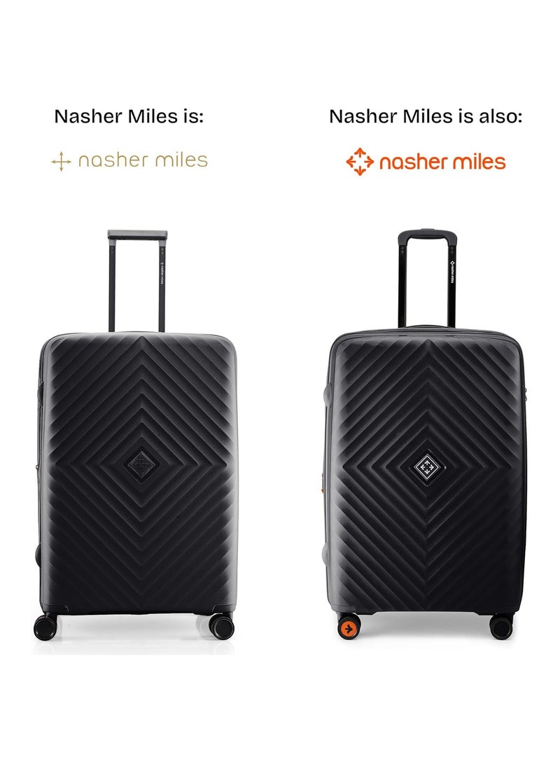 nasher miles Nasher Miles Antwerp Hard-Sided Polypropylene Check-in Luggage 28 inch | 75cm TSA Lock 8 Wheels & Expander Large Trolley Bag for Travel | Suitcase (Black)  - Image 2