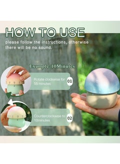 CMGTYYD Fantasy Mushroom Mechanical Timer, Cute Kitchen Timer, Cartoon Mushroom Shaped Time Manager, Student Learning Self-Regulation Reminder, Kitchen Timer for Kitchen, Home, Classroom, Study, Daily  - Image 5