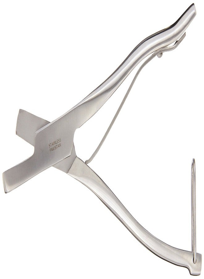 TAMSCO Ear Notcher Medium 7-Inch Stainless Steel Heavy Duty Box Joint with Lock V-Shape - Image 1
