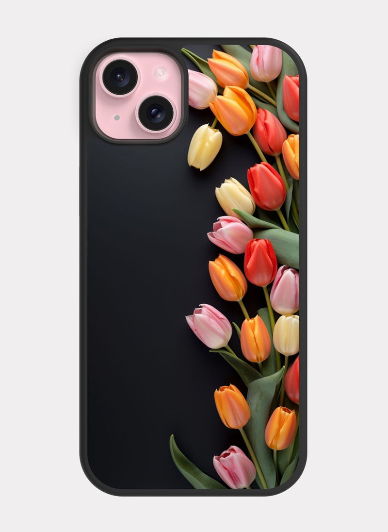 PXLAAT iPhone 15 Plus case cover Flowers - Image 1