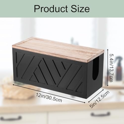 Dimeho Paper Towel Dispenser Wall Mount Paper Towel Holder with Lid Solid Wood Commercial CFold ZFold Hand Papers Towels Holder Dispenser Hand Towels Holders for Bathroom Kitchen Office Decor - Image 3