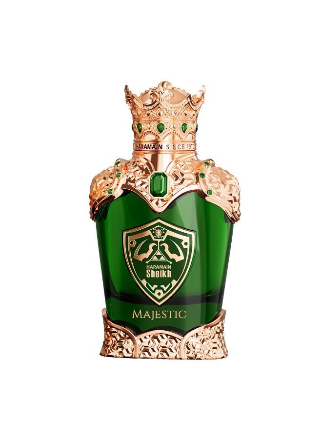 Al Haramain Sheikh Majestic Extrait De Parfum, 100ml, 3.33oz Unisex Oriental Citrus Floral Perfume, Glass Bottle, Long-Lasting Bergamot, Lemon, Neroli, Oakmoss & Amber - Image 4