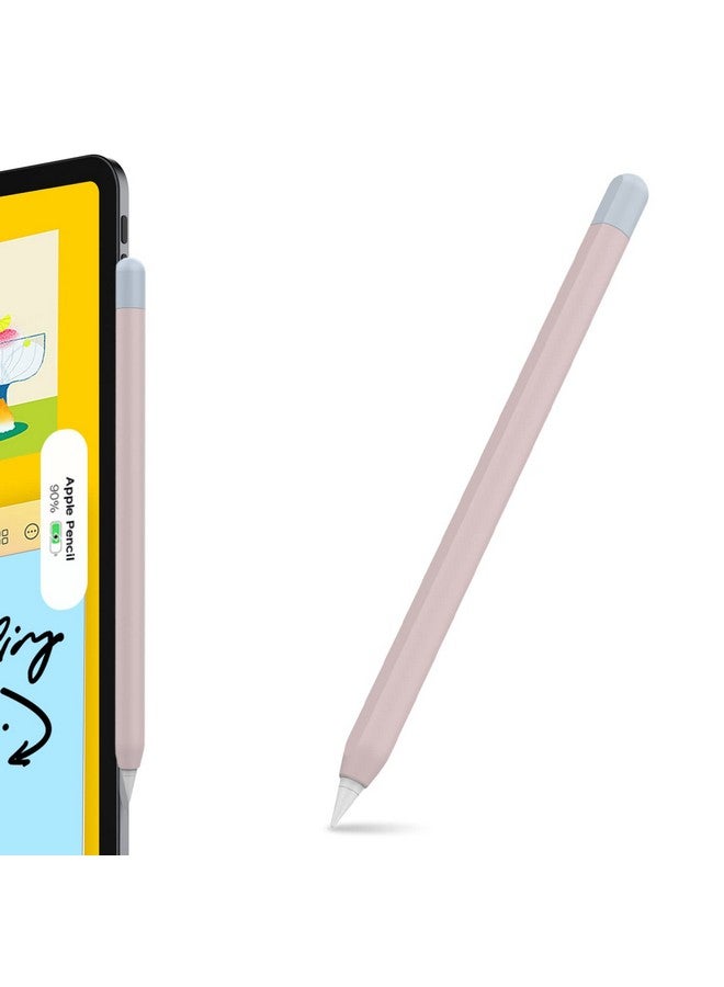أهاستايل غطاء سيليكون ثنائي اللون من AHASTYLE متوافق مع قلم Apple Pencil من الجيل الثاني، iPad Pro 11 12.9 بوصة 2018 (وردي، أزرق فاتح) - Image 1