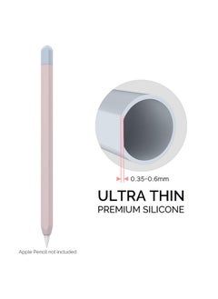 Ahastyle AHASTYLE Duotone Case Silicone Skin Cover Compatible with Apple Pencil 2nd Generation, iPad Pro 11 12.9 inches 2018 (Pink, Light Blue)  - Image 5