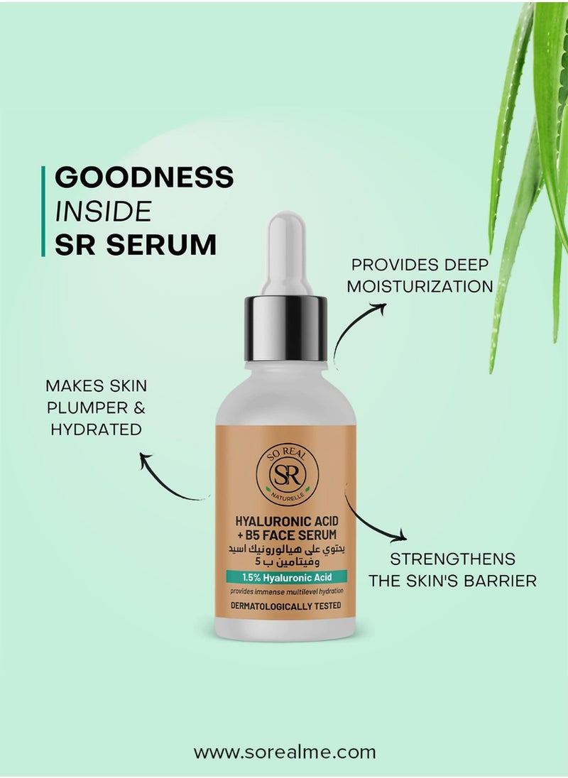 SO REAL Hyaluronic Acid Vitamin B5 Facial Serum  - Image 3