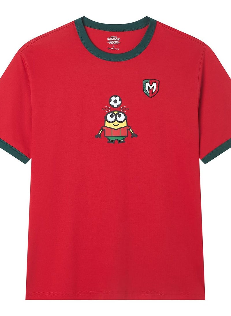 GIORDANO Men Relaxed Minions World Cup Jersey Tee - Image 3