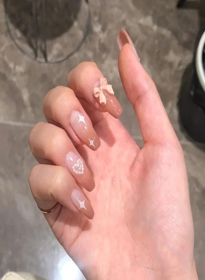 ZOONA 24PCS Everlasting French Nails Artificial Nails Art Set| Lightweight & Long Lasting| Easy To Use| Quick Fix For Festivals & Special Occasions - Image 2