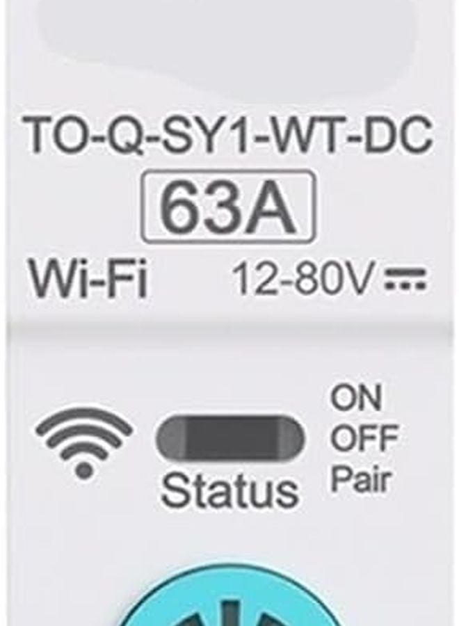 63A 1P DC WiFi Smart Circuit Breaker DIN Rail Wireless Remote Control Switch For Smart Home - Image 3