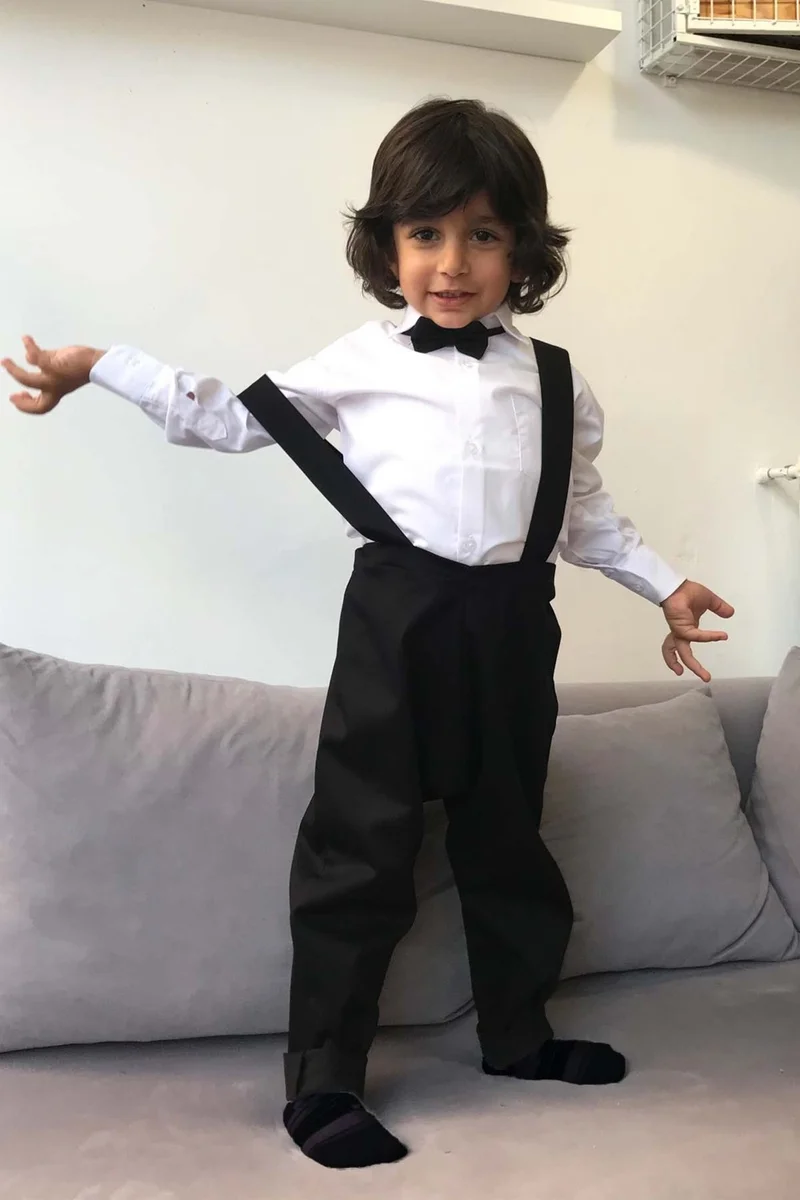 Shecco Babba Boy Bow Tie Vest Harem Trouser Set