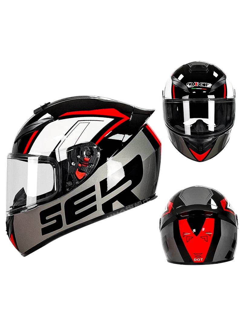 general Full Face Motorbike Helmet Motorcycle Adult Rider Biker Sports Crash Helmet - Image 1