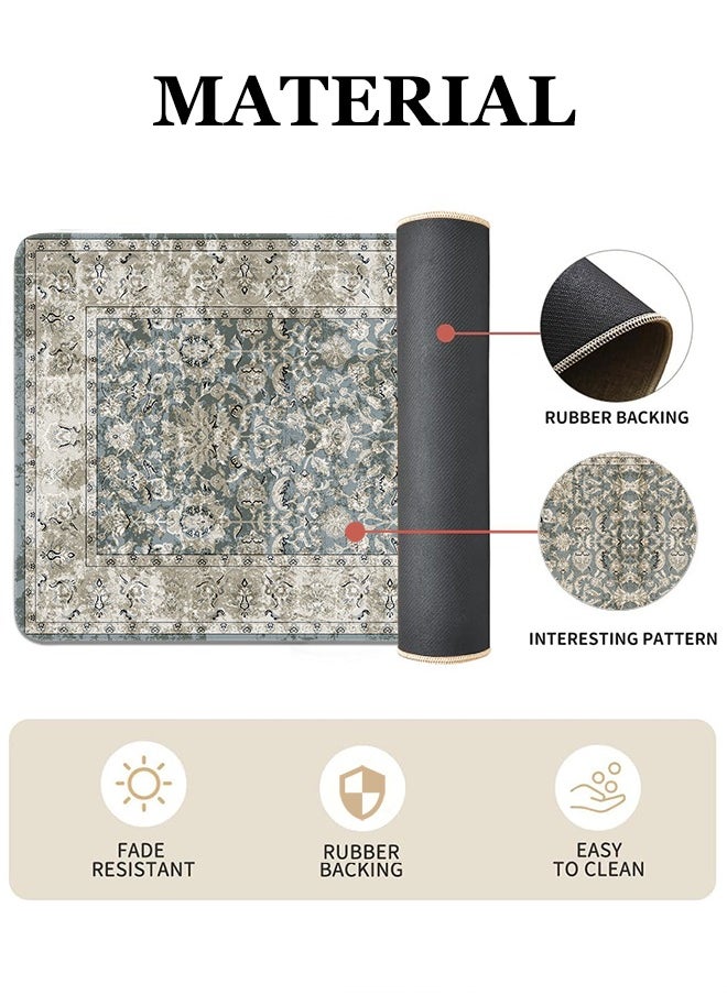 Generic 2 PCS Kitchen Floor Mats Rugs Set, Cushion Floor Carpet, Waterproof, Oil Resistant and Anti-Fatigue PU Standing Mat for Kitchen, Floor, Office, Sink, Laundry 45*75CM+45*120CM  - Image 4