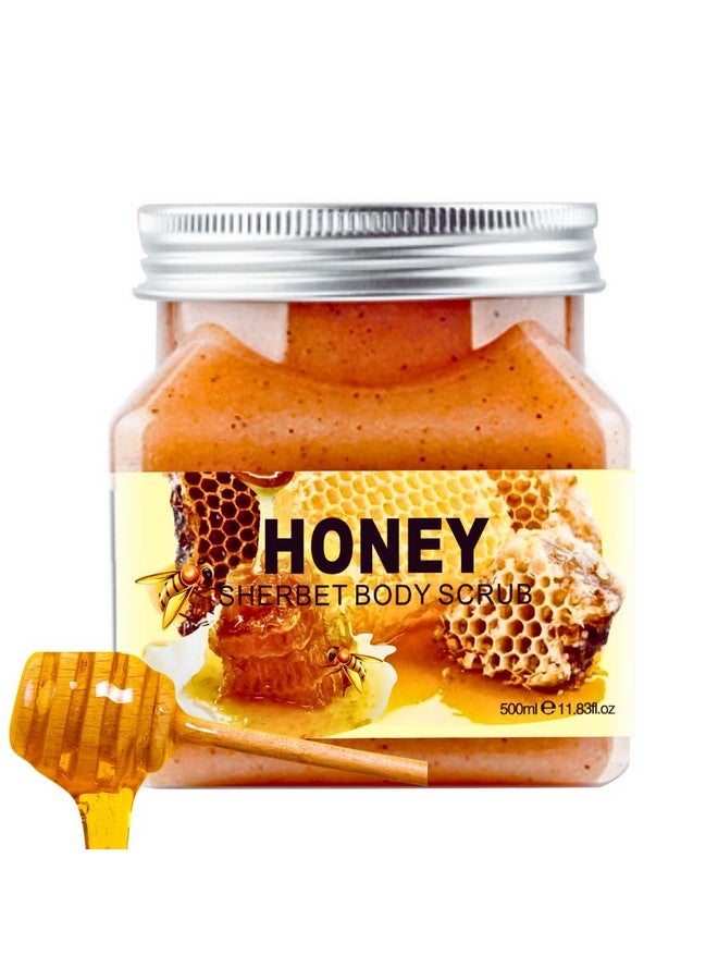 Nielies Honey Body Scrubs 18 Ozhoney Almond Body Scrub Exfoliating Body Scrub With Sea Salt Argan Oil And Vitamic Csugar Scrub For Body Facebody Scrubs For Women(Honey) - Image 1