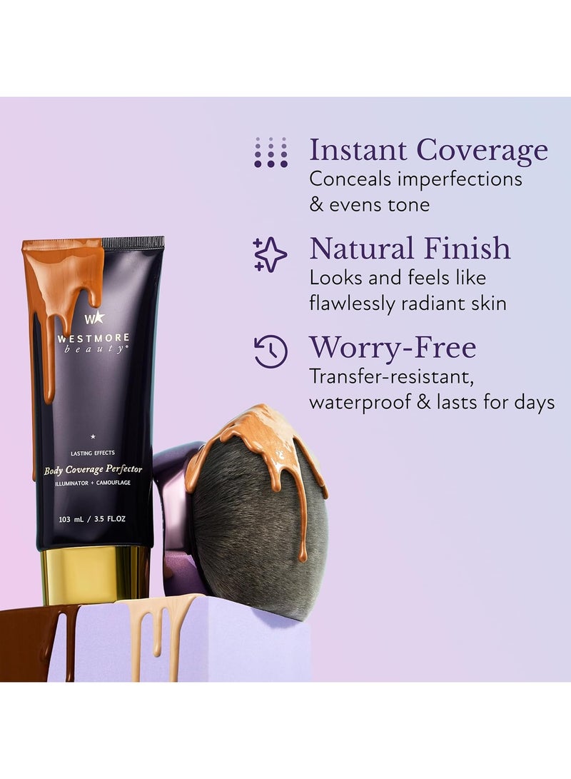 Westmore Beauty Body Coverage Perfector Waterproof Tattoo Cover Up & Concealer - No Transfer & Sweat Proof Leg Makeup - 3.5 Oz (Natural Radiance) - Image 2
