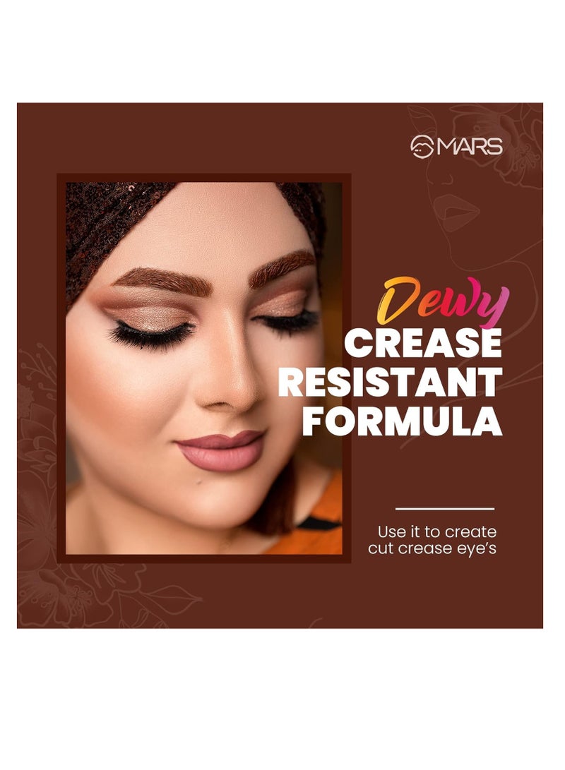 مارس خافي عيوب سائل MARS Blossom خفيف الوزن مع تغطية كاملة، خافي عيوب قابل للمزج بدرجة عالية لمكياج الوجه، تركيبة مقاومة للتجاعيد، 4.5 مل برونزي تان - Image 4