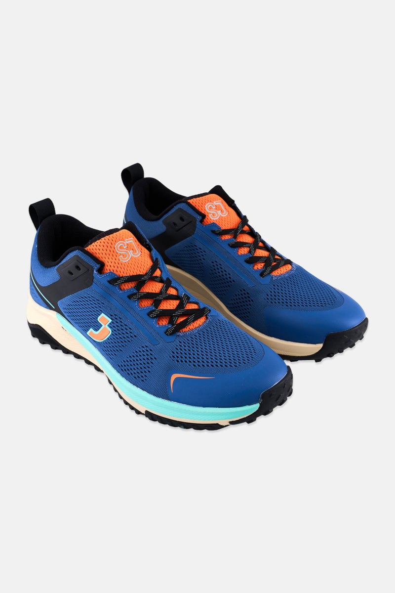 SJ Men Textile Upper Lace Up Running Shoes, Blue - Image 1