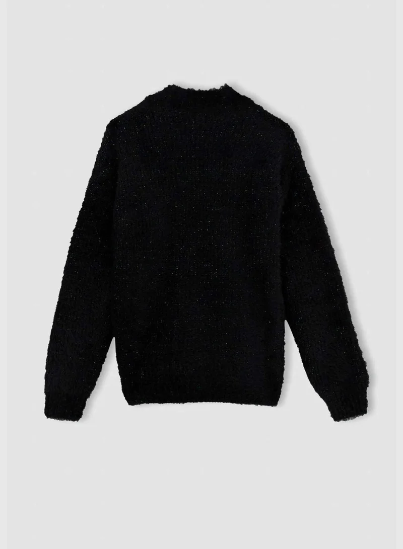 DeFacto New Year Girl Crew Neck Long Sleeve Tricot Pullover