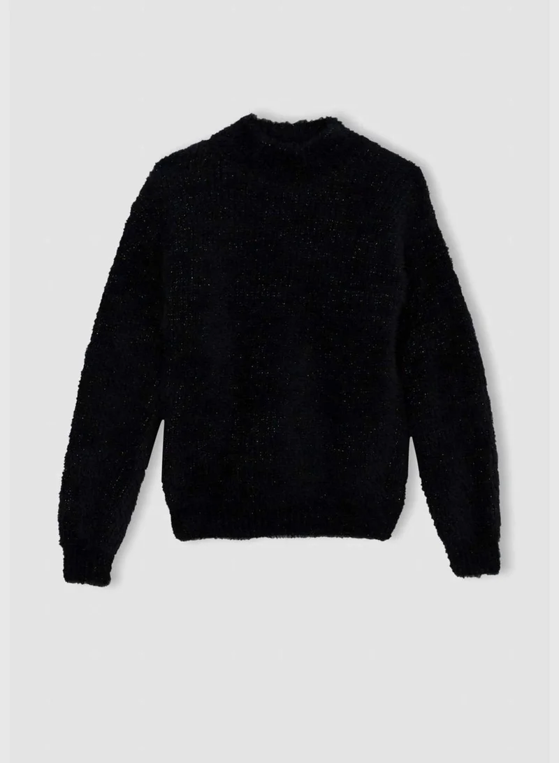 DeFacto New Year Girl Crew Neck Long Sleeve Tricot Pullover