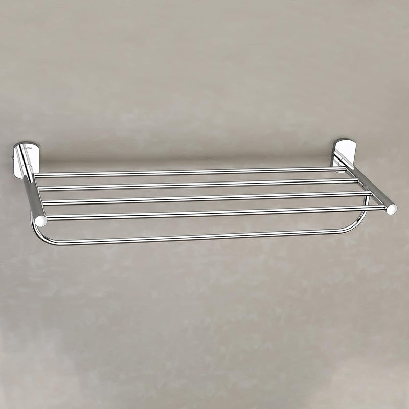 plantex Plantex Parv 304 Grade Stainless Steel Towel Rack for Bathroom/Double Soap Holder/Napkin Ring/Bathroom Accessories - Chrome  - Image 3